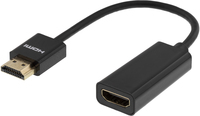 Deltaco HDMI-1088 - 0,1 m - HDMI Typ A (Standard) - HDMI Typ A (Standard) - 3840 x 2160 Pixel - 18,6 Gbit/s - Schwarz