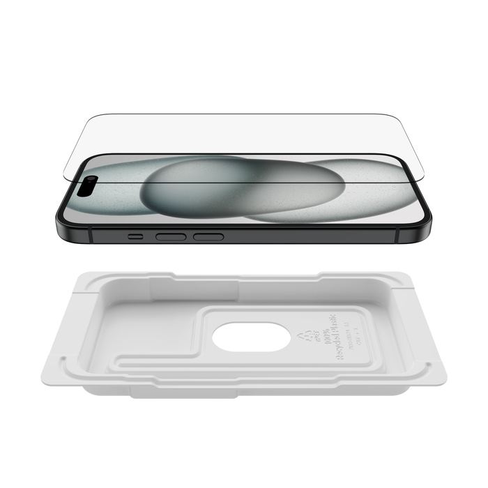 Belkin Screenforce  Protector De Pantalla Para Telfono Mvil  Tratado  Cristal  Para Apple Iphone 15 - BELKIN