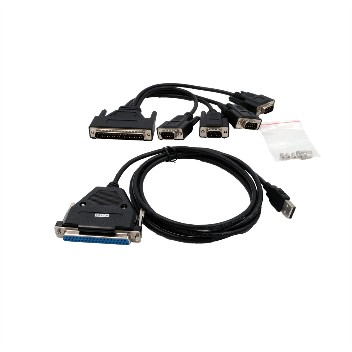 Exsys USB 2.0 zu Serielle 4S RS-232 mit Buchse Octopus - Kabel - Digital/Daten