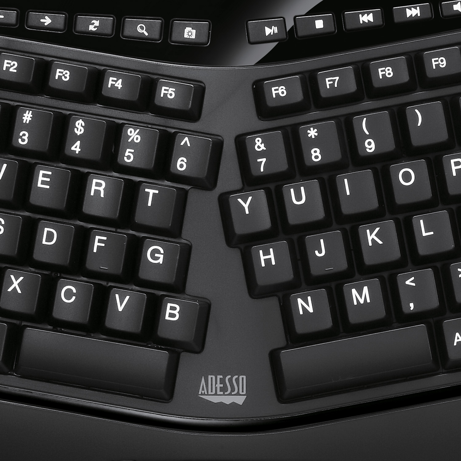 Adesso Tru-Form 450 teclado USB QWERTY Ingls de EE. UU. Negro