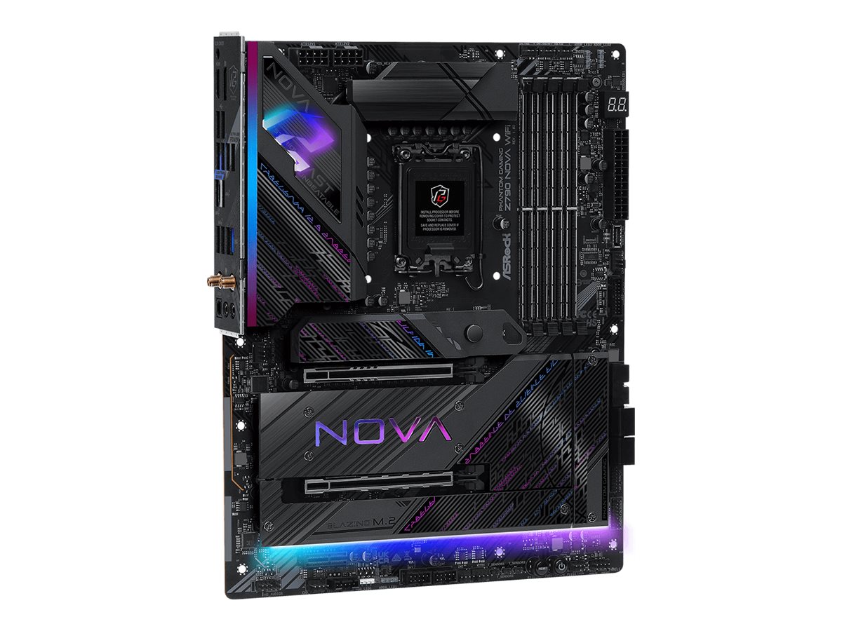 ASRock Z790 NOVA WIFI - Motherboard - ATX - LGA1700-Sockel - Z790 Chipsatz - USB 3.2 Gen 1, USB 3.2 Gen 2, USB-C 3.2 Gen 2x2 - 2.5 Gigabit LAN, Wi-Fi, Bluetooth - Onboard-Grafik (CPU erforderlich)