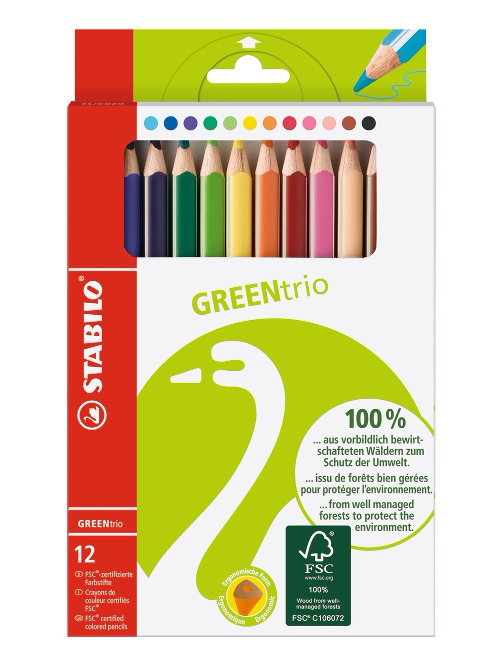 STABILO GREENtrio Multicolore 12 pi�ce(s)
