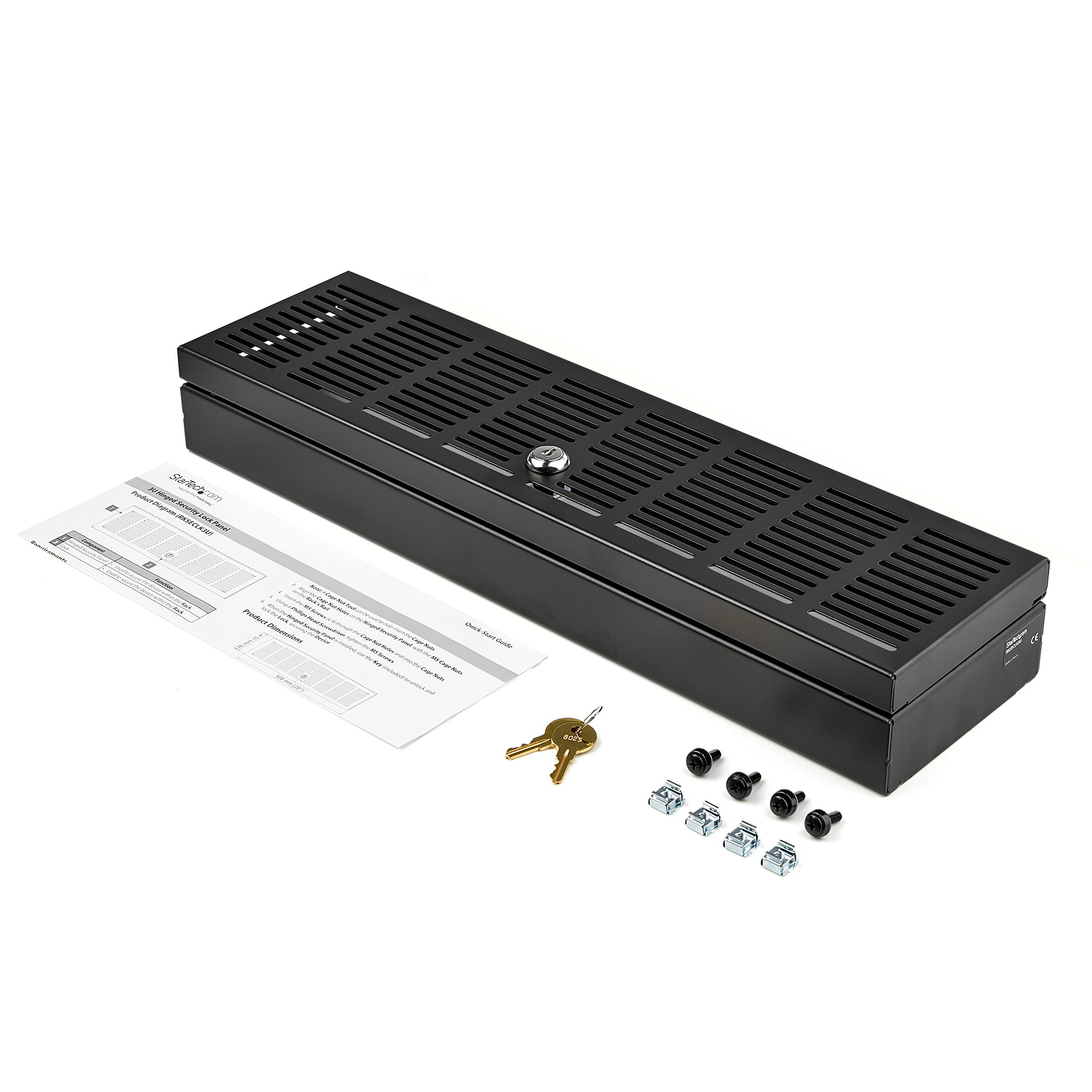 StarTech.com RKSECLK3U | StarTech.com 3U Rack Mount Security Cover ...