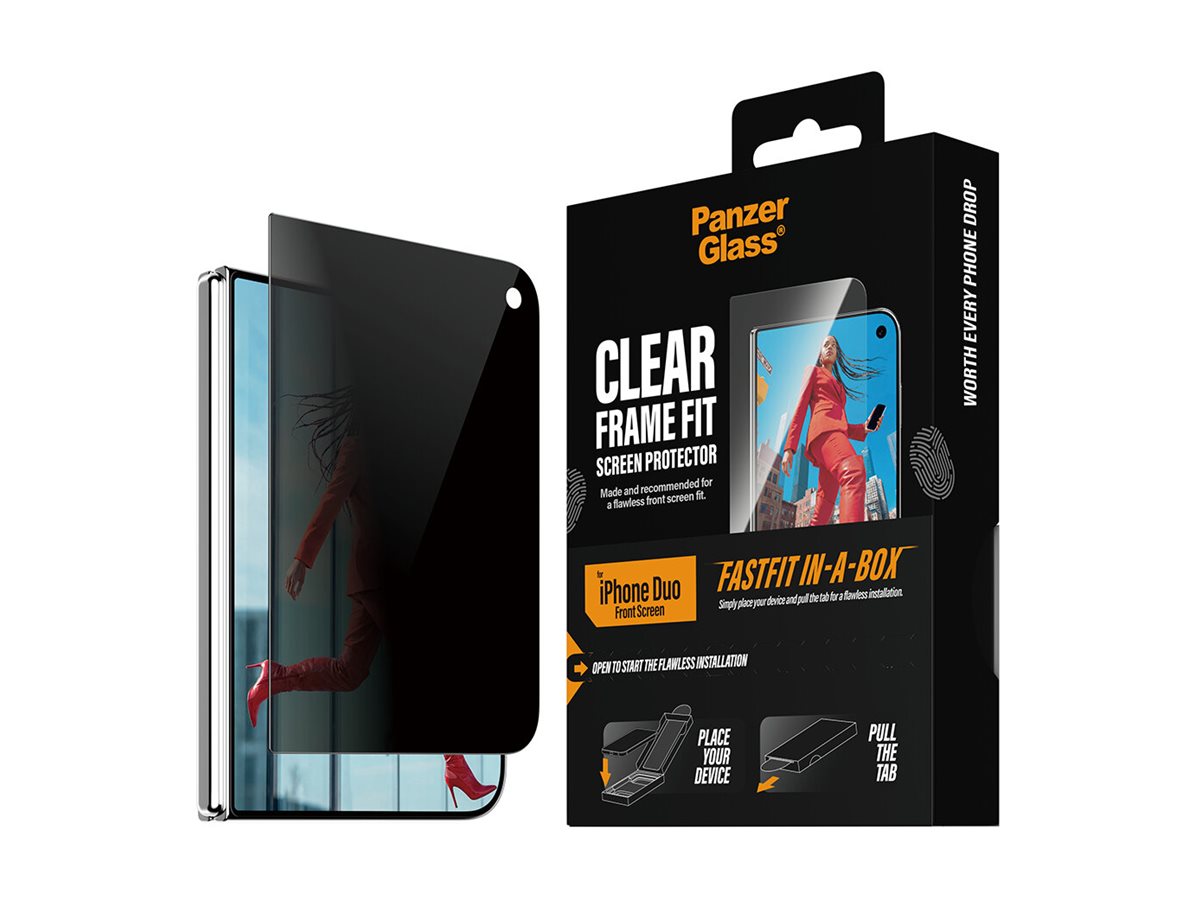 PanzerGlass Bildschirmschutz f�r Handy - frame fit with FASTFIT IN-A-BOX, front