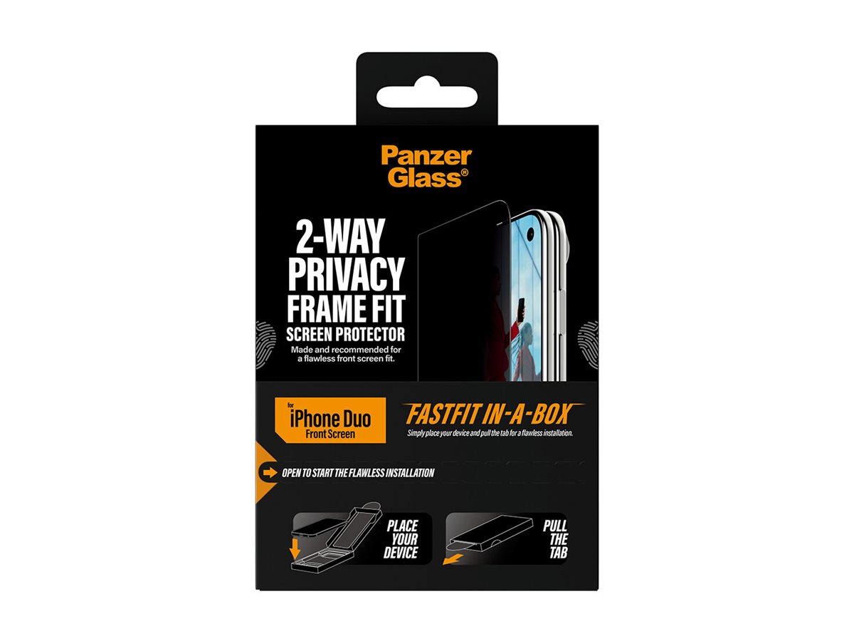 PanzerGlass Bildschirmschutz f�r Handy - frame fit with FASTFIT IN-A-BOX, front