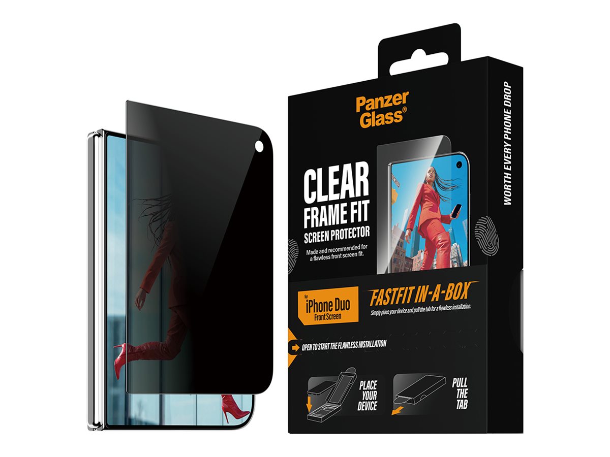 PanzerGlass Bildschirmschutz f�r Handy - frame fit with FASTFIT IN-A-BOX, front