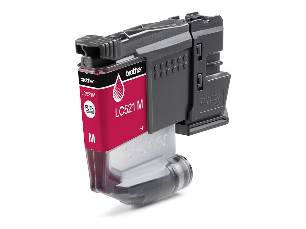 Brother LC521M Genuine Ink Cartridge - Magenta
