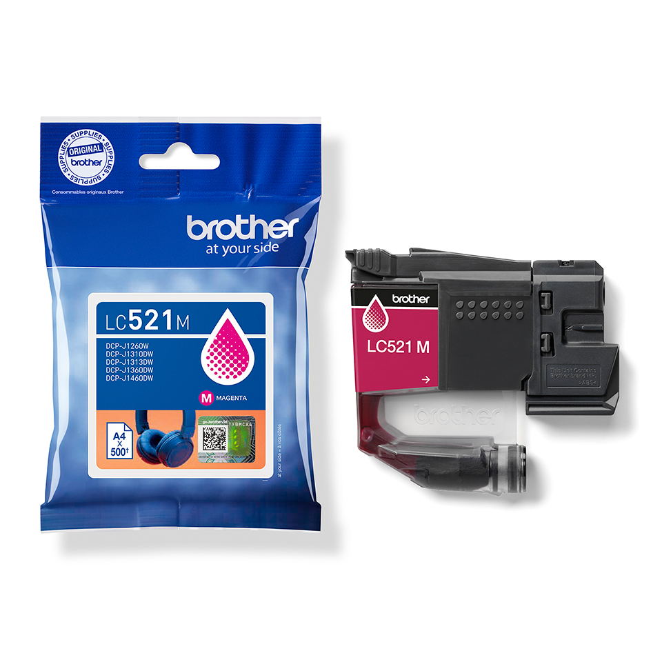 Brother LC521M Cartouche dencre authentique - Magenta