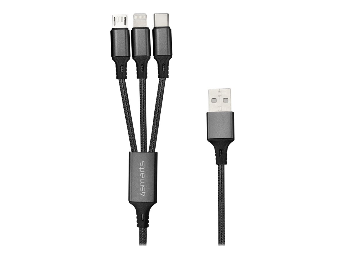 4smarts ForkCord - Lightning-Kabel - USB mnnlich zu Micro-USB Typ B, Lightning, 24 pin USB-C mnnlich