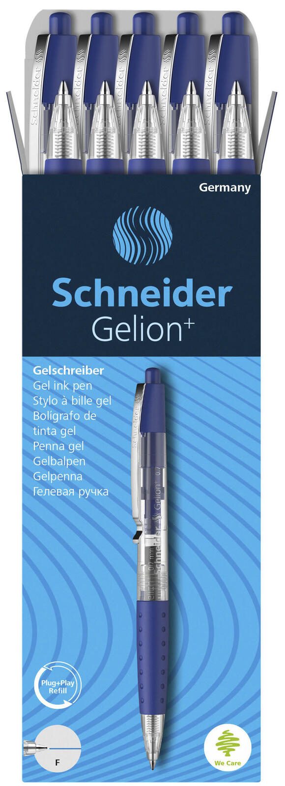 Schneider Schreibger�te 10 Schneider Gelion+ Gelschreiber blau 0.4 mm