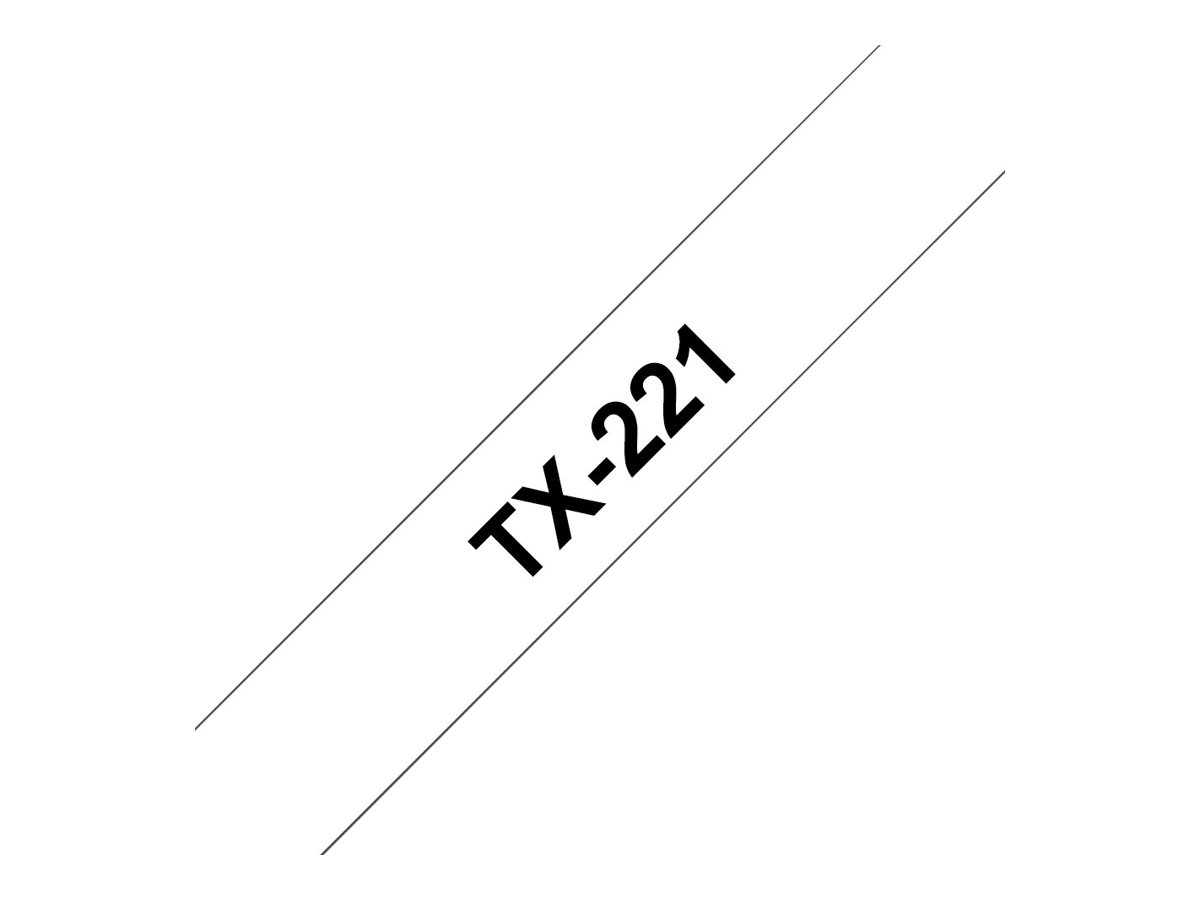 Brother TX221  Brother TX-221 nastro per etichettatrice Nero su bianco