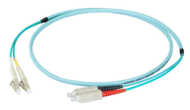 EFB Elektronik O0314FT.30 cable de fibra optica 30 m 2x LC 2x SC I-V(ZN) HH OM3 Color aguamarina