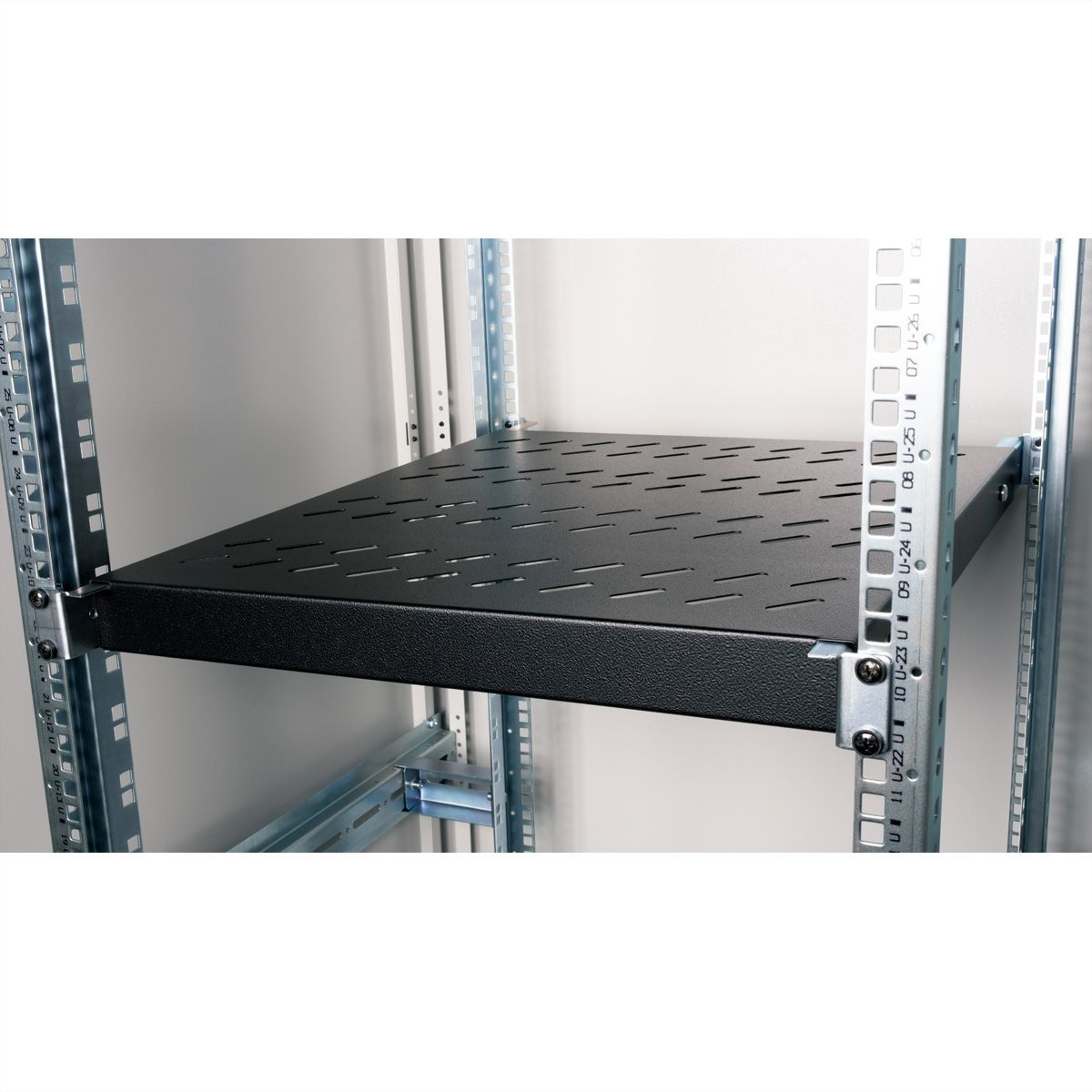 ROLINE Rack - Regal - 500 mm tief, Tragf�higkeit 50 kg - RAL 9005, Jet Black - 1U - 48.3 cm (19)