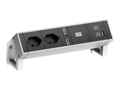 Bachmann DESK 2 - Steckdosenleiste - Eingabe, Eingang GST18 - Ausgangsanschlsse: 2 (USB, 24 pin USB-C, 2 x T13)