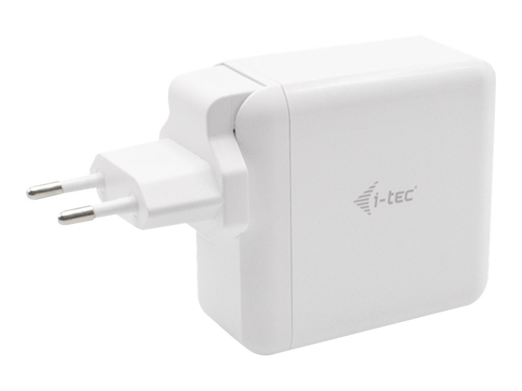 i-tec USB-C Travel Charger - Netzteil - 60 Watt - 3 A - QC 3.0 - 2 Ausgabeanschlussstellen (USB, 24 pin USB-C)