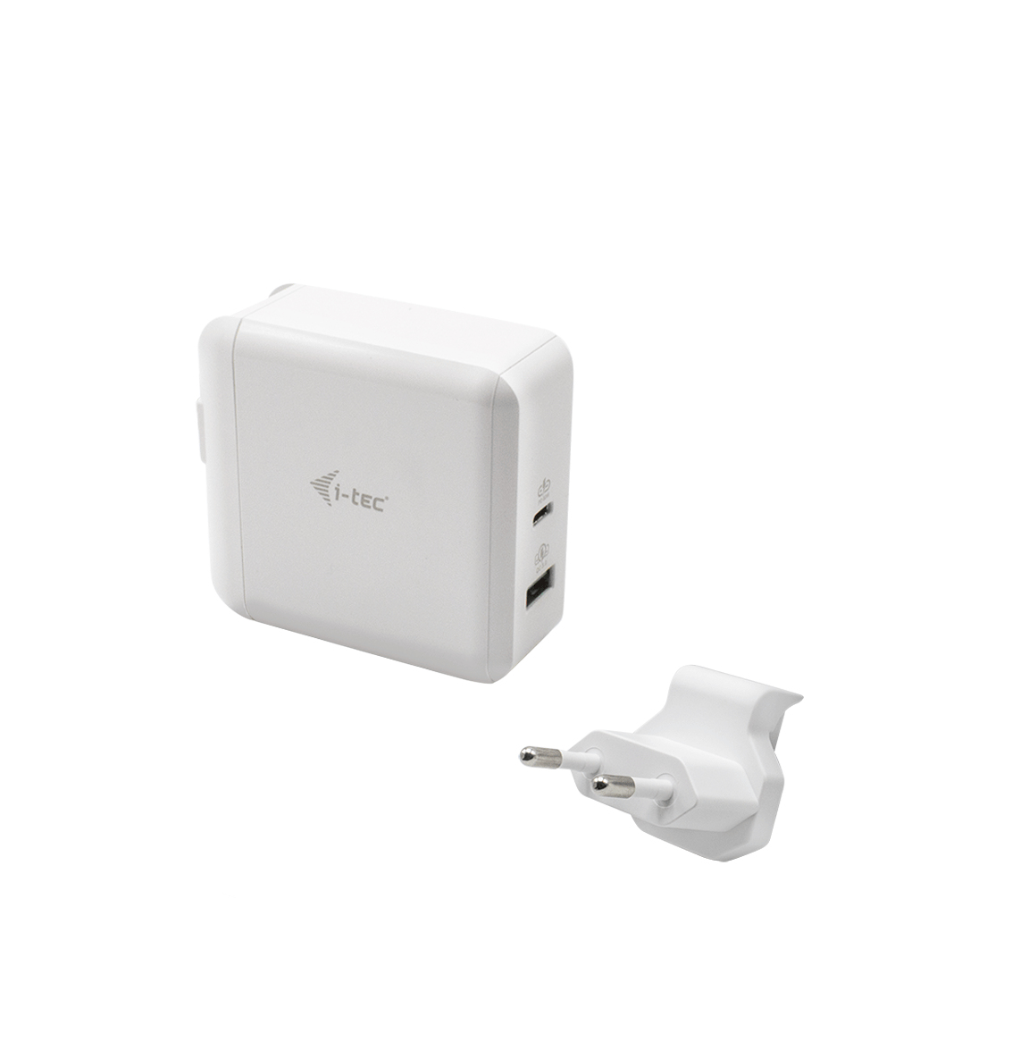 i-tec USB-C Travel Charger - Netzteil - 60 Watt - 3 A - QC 3.0 - 2 Ausgabeanschlussstellen (USB, 24 pin USB-C)