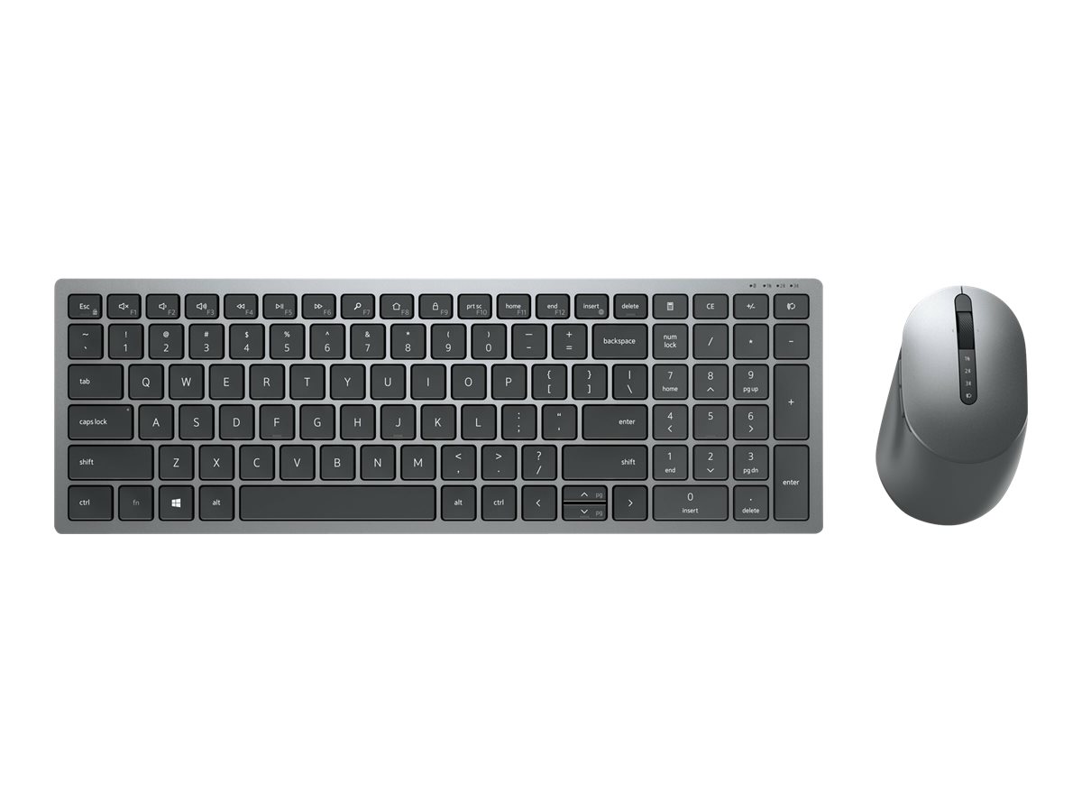 DELL KM7120W tastiera Mouse incluso RF senza fili + Bluetooth QWERTZ Tedesco Grigio, Titanio