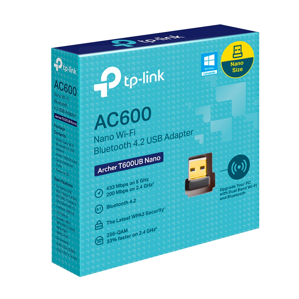 TP-LINK Archer T600UB Nano V1 - Netzwerkadapter - Bridge - 0,43 Gbps