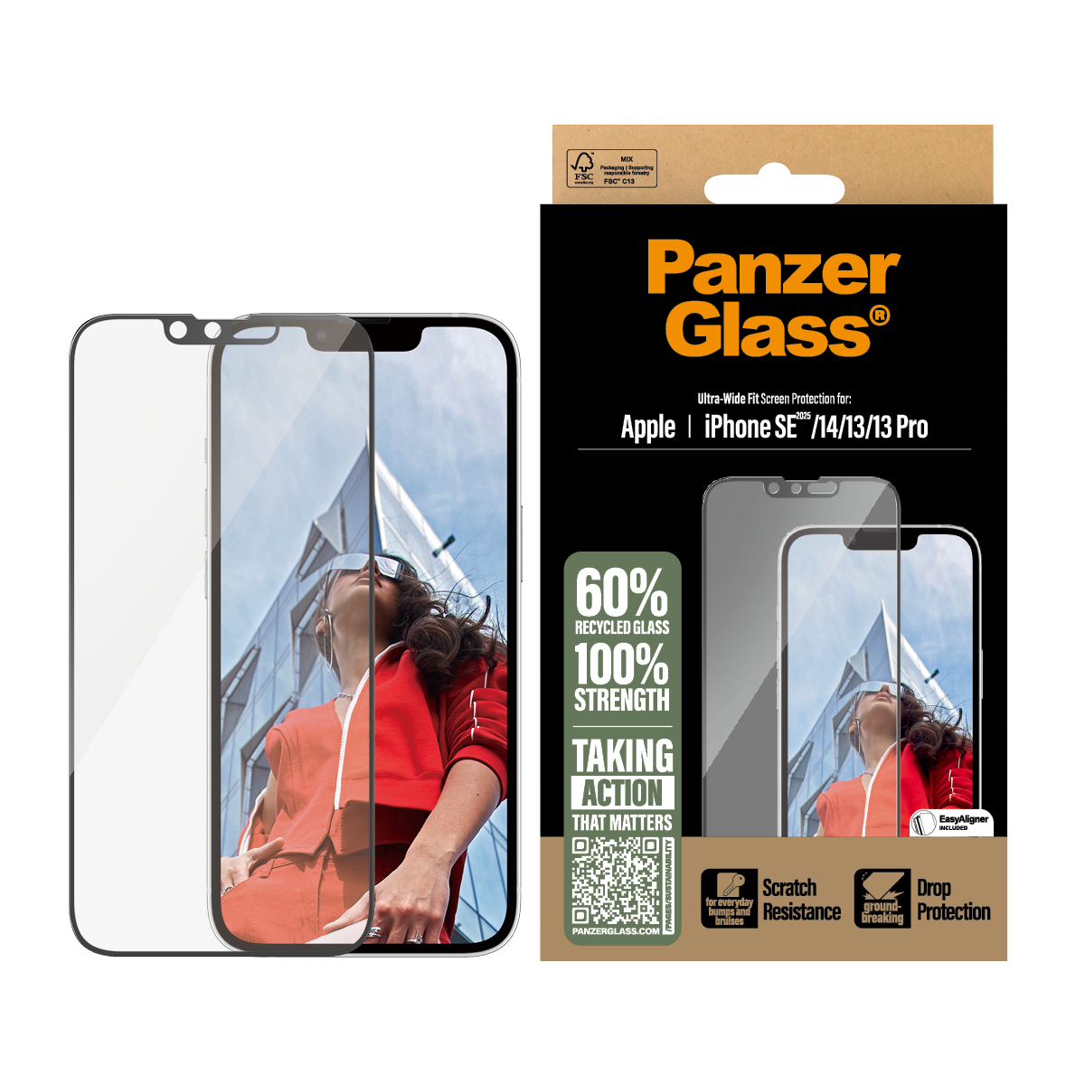 PanzerGlass PG Scrn iPhone SE 25/14/13/13 Pro UWF WA
