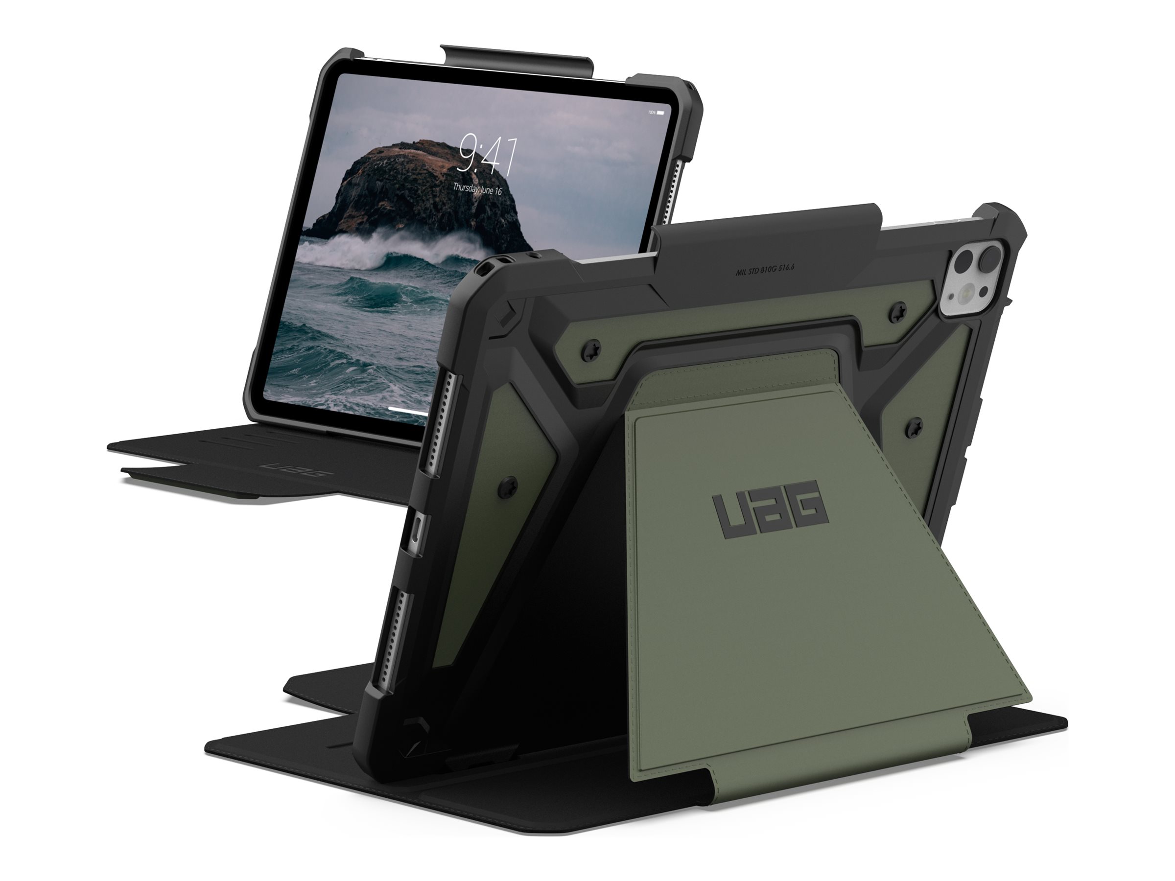 Urban Armor Gear UAG - Flip-Hlle fr Tablet - widerstandsfhig - Polyurethan (PU)