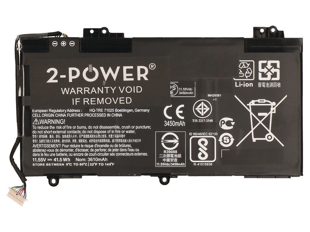 2-power 2P-SE03XL - Akku - Batterie 3.450 mAh 11,55 V
