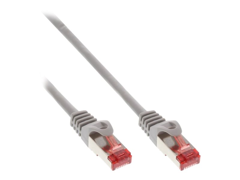 InLine Cavo patch Lan, S/FTP (PiMf), Cat.6, 250Mhz, PVC, CCA, grigio, 1m