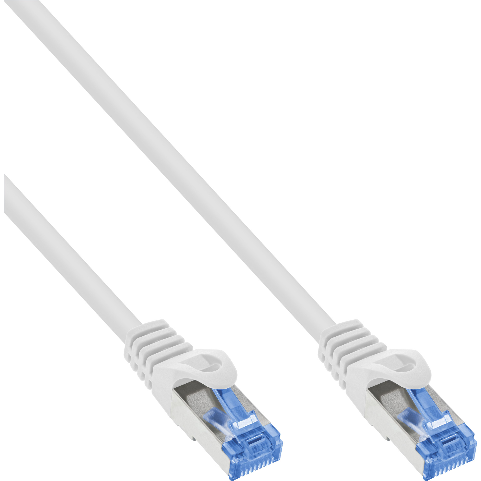 InLine Patch cable, Cat.6A, S/FTP, TPE flexible, white, 50m