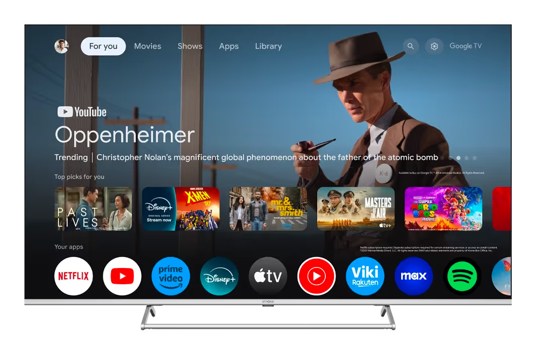 Strong SRT65UG8773C TV 165,1 cm (65) 4K Ultra HD Smart TV Wifi M�tallique, Argent 400 cd/m�