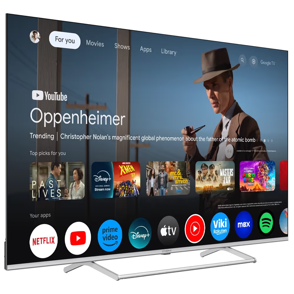 Strong SRT65UG8773C TV 165,1 cm (65) 4K Ultra HD Smart TV Wifi M�tallique, Argent 400 cd/m�