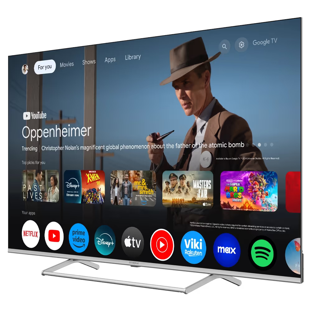 Strong SRT65UG8773C TV 165,1 cm (65) 4K Ultra HD Smart TV Wifi M�tallique, Argent 400 cd/m�