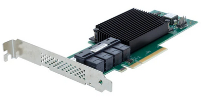 ATTO 16-Port Internal 12Gb SAS/SATA to x8 PCIe 4.0 Host Bus Adapter Low