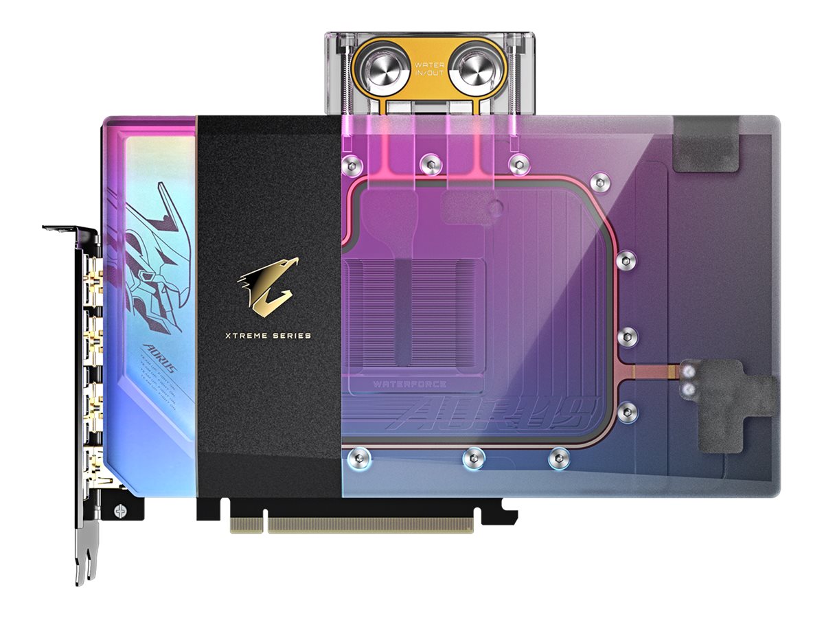 GIGABYTE AORUS GeForce RTX 5090 XTREME WATERFORCE WB 32G Tarjeta Grfica - 32 GB GDDR7, 512 bits, PCI-E 5.0, 2655 MHz Frecuencia Base, 3 x DP 2.1a, 1 x HDMI 2.1b, NVIDIA DLSS 4, GV-N5090AORUSX WB-32GD
