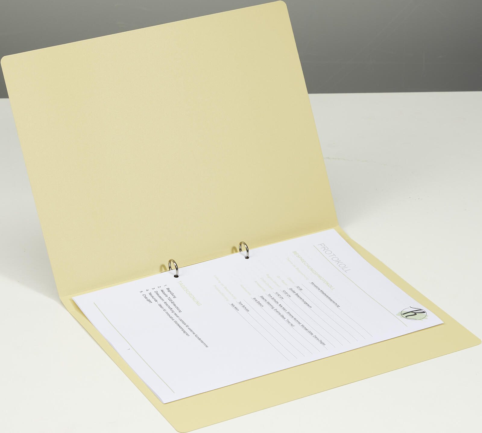 Pagna Pastell eco Ringbuch 2-Ringe gelb 2.3 cm DIN A4