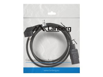 Lanberg Stromkabel - power CEE 7/7 (M) gewinkelt
