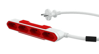 Allocacoc PowerBar power extension 1.5 m 4 AC outlet(s) Indoor Red, White