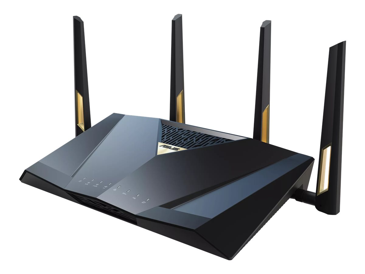 ASUS RT-BE88U router wireless 10 Gigabit Ethernet Dual-band (2.4 GHz/5 GHz) Nero, Grigio