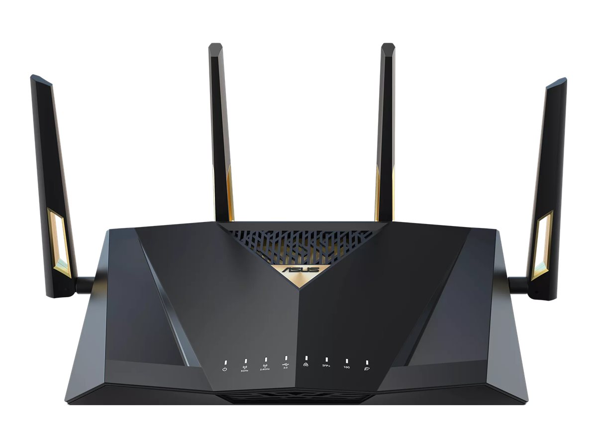 ASUS RT-BE88U router wireless 10 Gigabit Ethernet Dual-band (2.4 GHz/5 GHz) Nero, Grigio