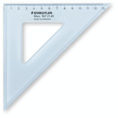 Staedtler Mars 567 Desk ruler 210 mm Plastic Blue, Transparent 1 pc(s)