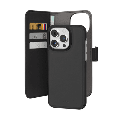 SBS Puro Eco-Leder Wallet iPhone 15 Pro schwarz