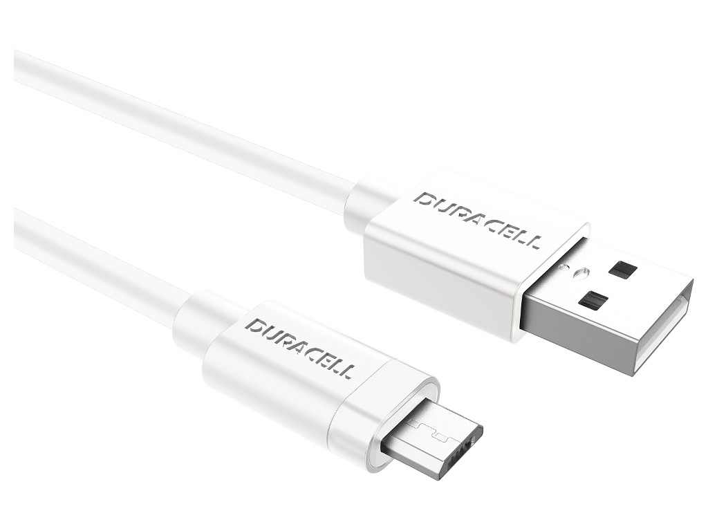 Duracell USB5013W c�ble USB 2.0 1 m USB A Micro-USB A Blanc