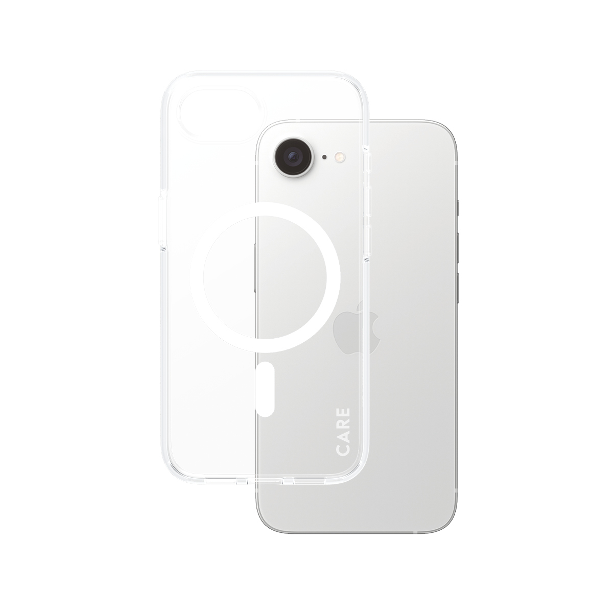 PanzerGlass CARE by � Flagship Case Transparent Urban Combat w. White Qi Compatible iPhone 16e