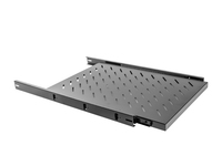 Lanberg AK-1011-B - Verstellbares Regal - Schwarz - 60 kg - 1U - 48,3 cm (19 Zoll) - 465 mm