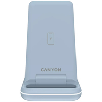 Canyon Wireless Charger Dock 3in1 Foldable/15W/QI/LED blue retail (CNS-WCS304BL)