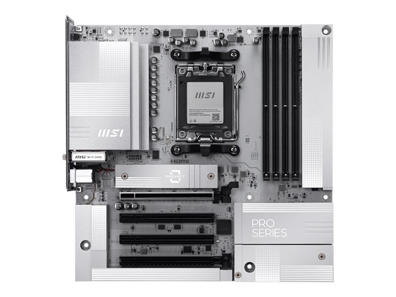 MSI PRO B850M-A WIFI PZ - Motherboard - micro ATX - Socket AM5 - AMD B850 Chipsatz - USB 3.2 Gen 2, USB-C 3.2 Gen2, USB 3.2 Gen 1 - 5 Gigabit Ethernet, Wi-Fi 7, Bluetooth - Onboard-Grafik (CPU erforderlich)