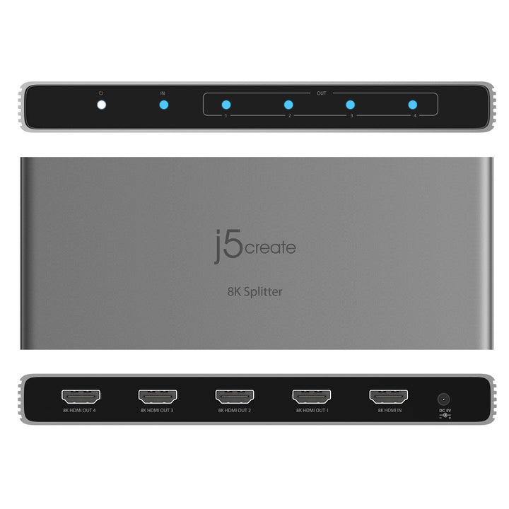 j5create JDSH814 8K HDMI 2.1 4-Way Splitter