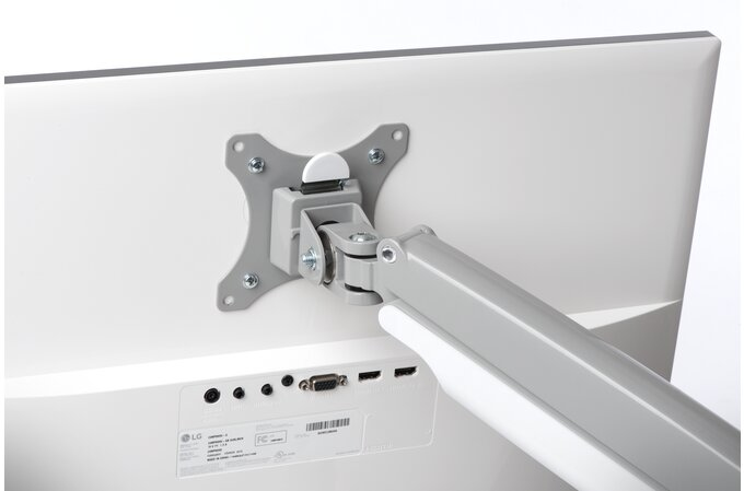 Kensington SmartFit One-Touch Dual Monitor Arm - Befestigungskit - einstellbarer Arm - f�r 2 Monitore - Metall - silbergrau - Bildschirmgr��e: 33-81.3 cm (13-32)