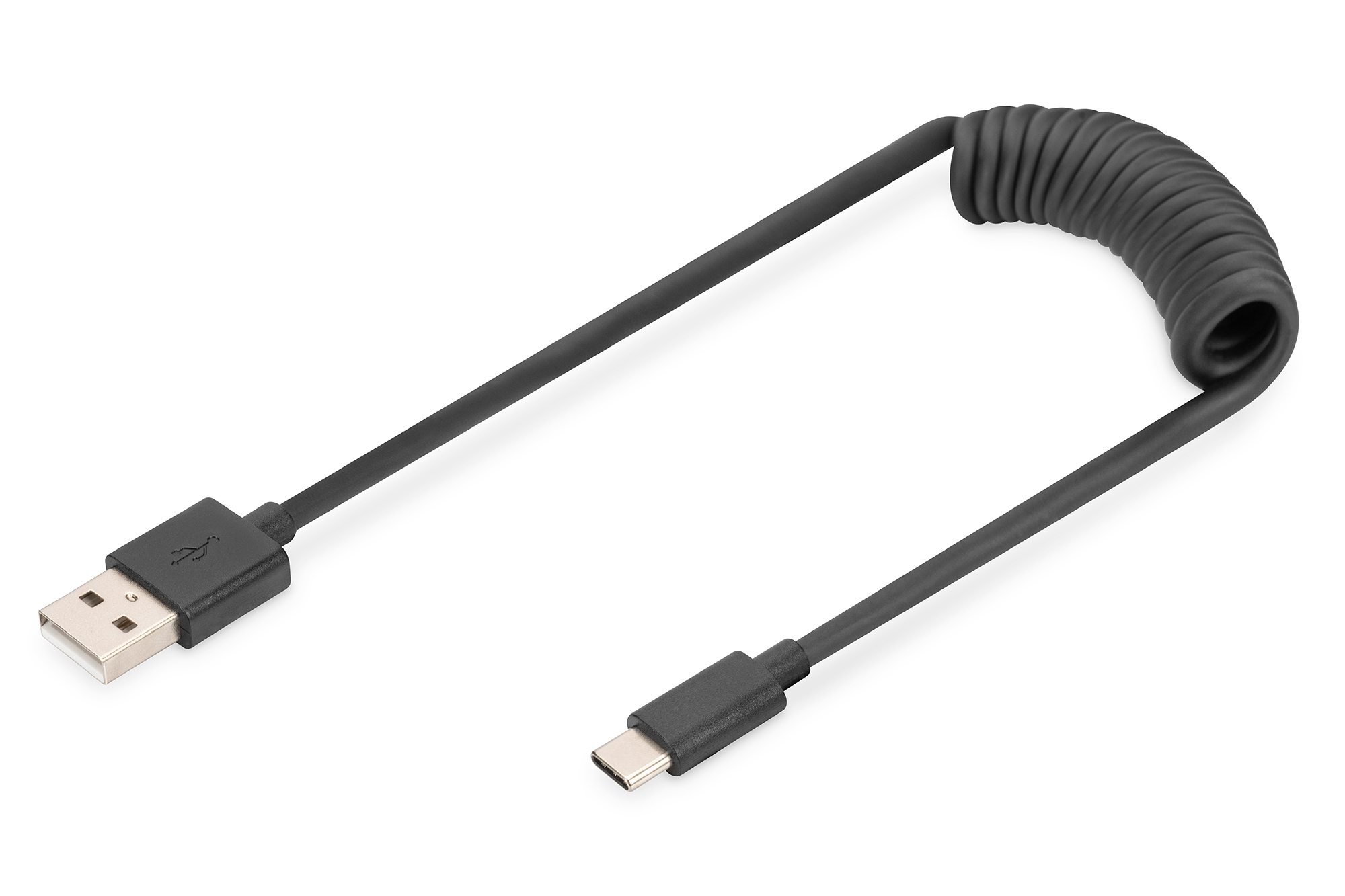 Digitus C�ble spiral� USB 2.0 USB A vers USB-C