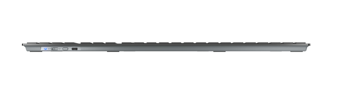 CHERRY KW 9100 SLIM tastiera Universale RF senza fili + Bluetooth QWERTY Portoghese Nero, Grigio