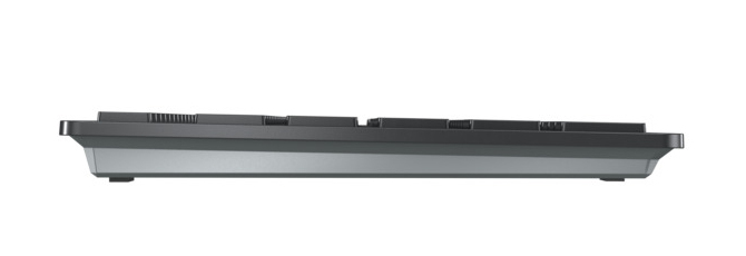 CHERRY KW 9100 SLIM tastiera Universale RF senza fili + Bluetooth QWERTY Portoghese Nero, Grigio