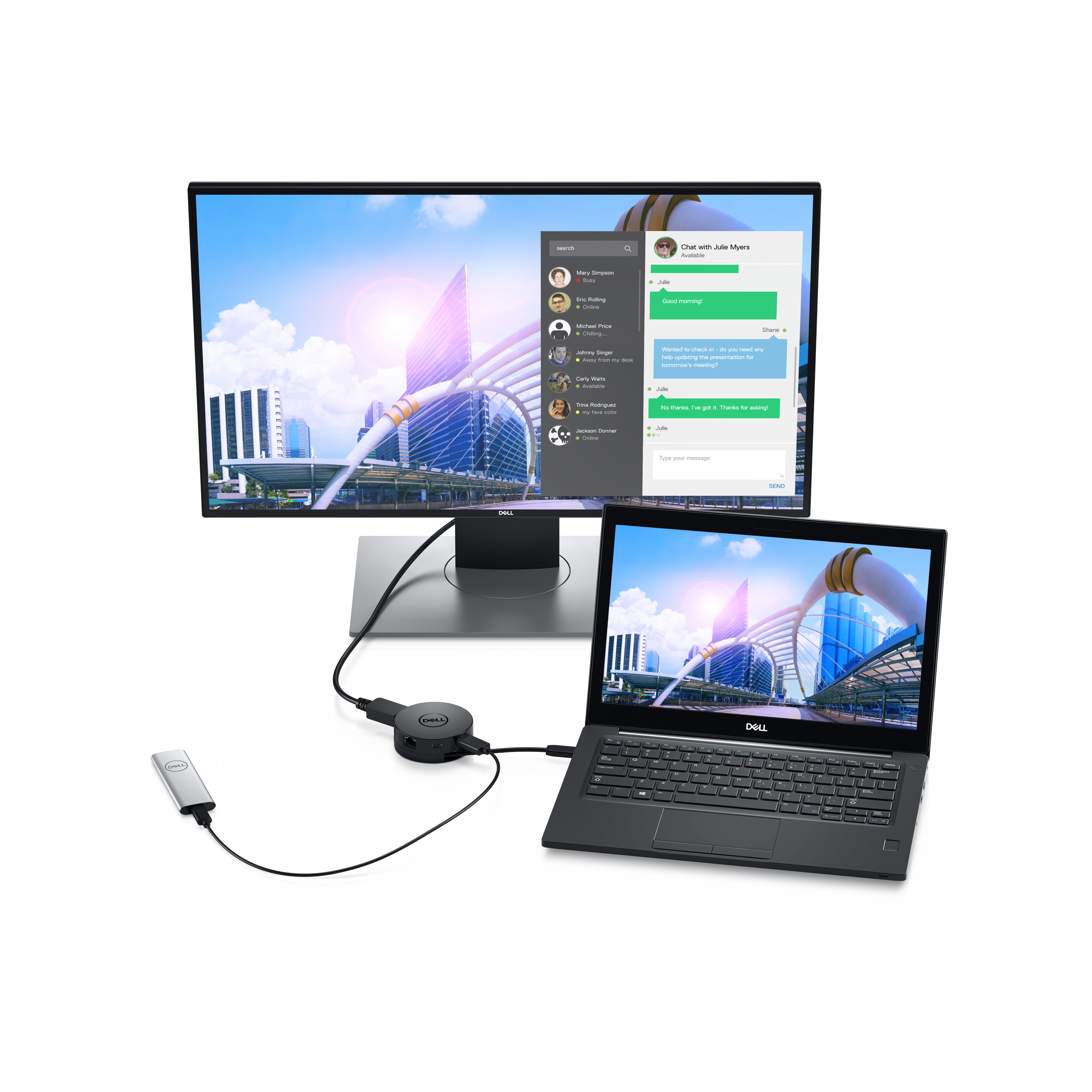DELL DA300 Wired USB 3.2 Gen 2 (3.1 Gen 2) Type-C Black